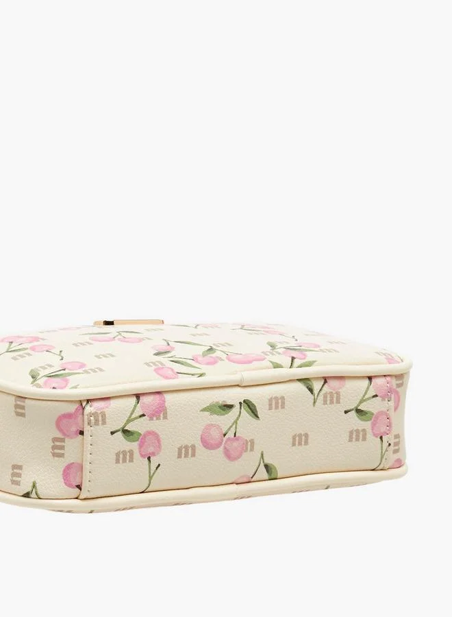 MISSY BEIGE Cherry Print Crossbody Bag With Detachable Strap for Women | Best Price UAE